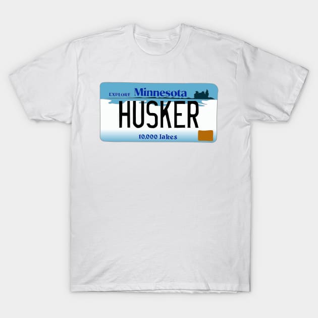 Minnesota Husker License Plate T-Shirt by sydneyurban